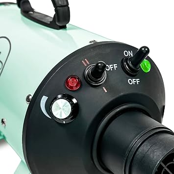 Flying Pig High Velocity Dog Pet Grooming Dryer w/Heater (Flying One, Mint w/Grey Logo)