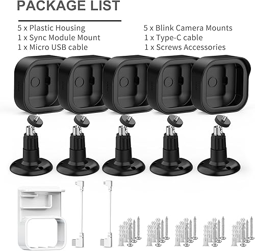 Miniatura 8 de Soporte de cámara para Blink Outdoor 4 (4.ª generación) y Blink Outdoor (3ª generación), paquete de 5 carcasa protectora resistente a la intemperie