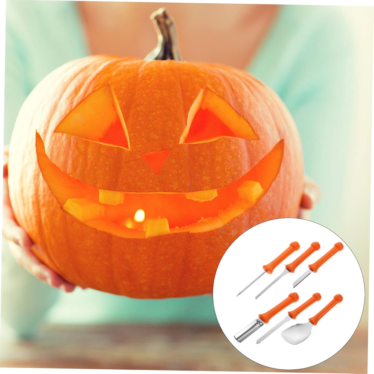 Pumpkin Carving Tool Kit Halloween with Storage Bag Sculpting