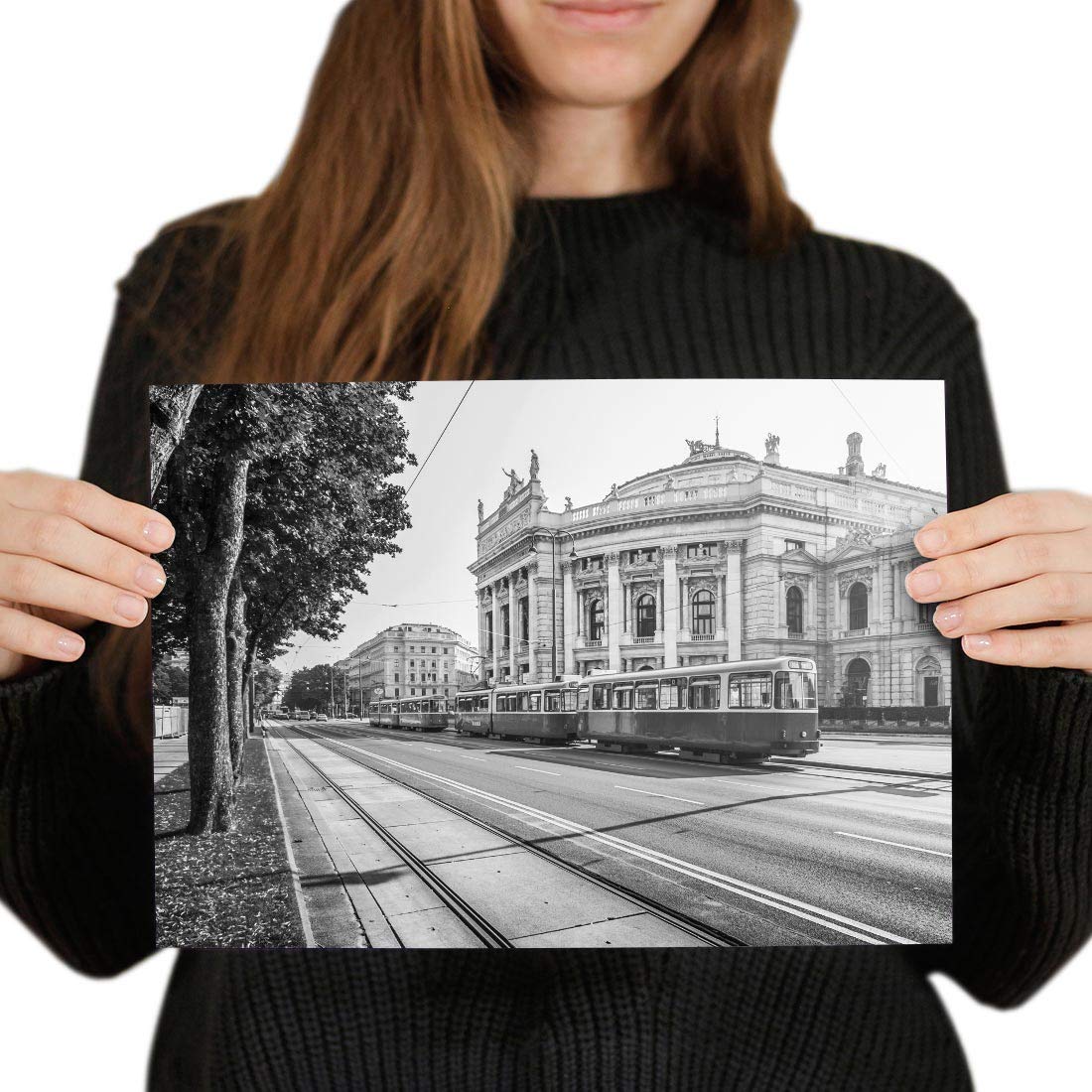 Destination Vinyl Posters A4 - Tram Vienna Austria Travel Art Print 29.7 X 21 cm 280gsm satin gloss photo paper #38198