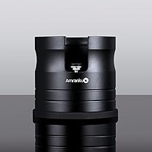 Amrankuo Coffee Portafilter Holder| Espresso Tamper Stand| Aluminum Alloy Espresso Holder| With Non-slip Base| Fits 54mm Breville 8 Series Portafilter | (54mm, Black)