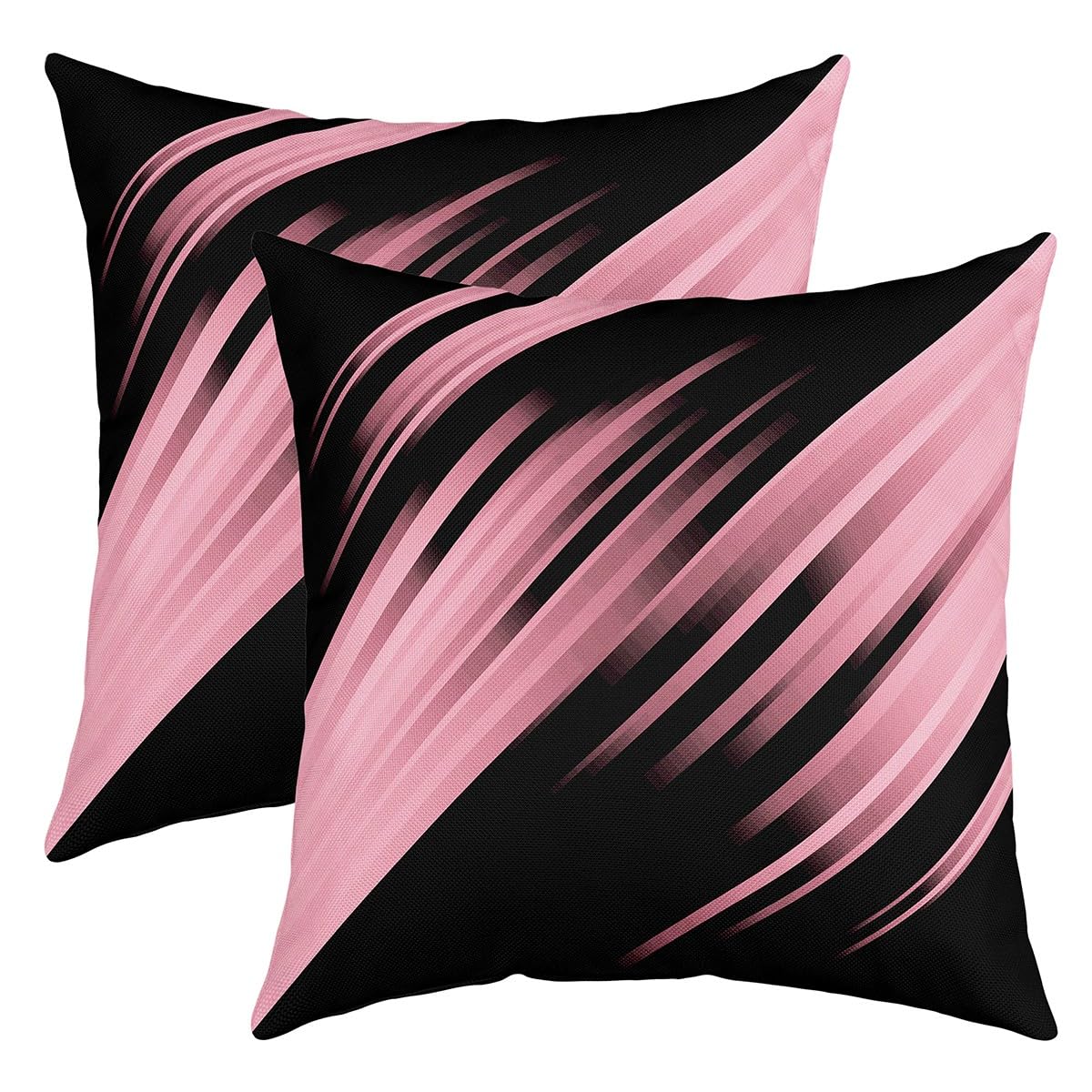 Homemissing Pink Ombre Pillow Cases Cushion Covers Ombre Effects Throw Pillow Covers 22x22 Inch Set of 2 for Kids Boys Girls TeensDecorative Throw Pillowcases Abstract Art Design Cushion Cases