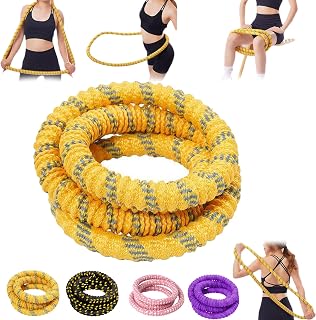 Weighted Infinity Fitness Hoop for Adult Weight Loss,2.9lb Soft Spring Exercise Hoops,Foldable Fitness Circles,Waist-Friendly Design Burns Fat, Shapes Waist, Back-Friendly Home Gym Equipment