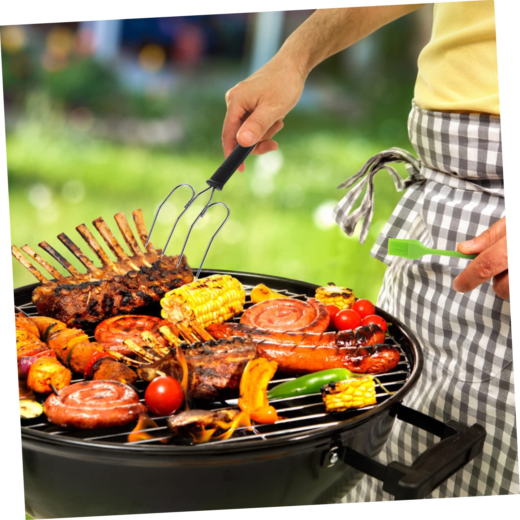 Cabilock 1 Set Turkey Seasoning Injector Kit Easy to Use Barbecue Sauce Pump with Brush for Marinades for Holiday Cooking and Grilling Random Color