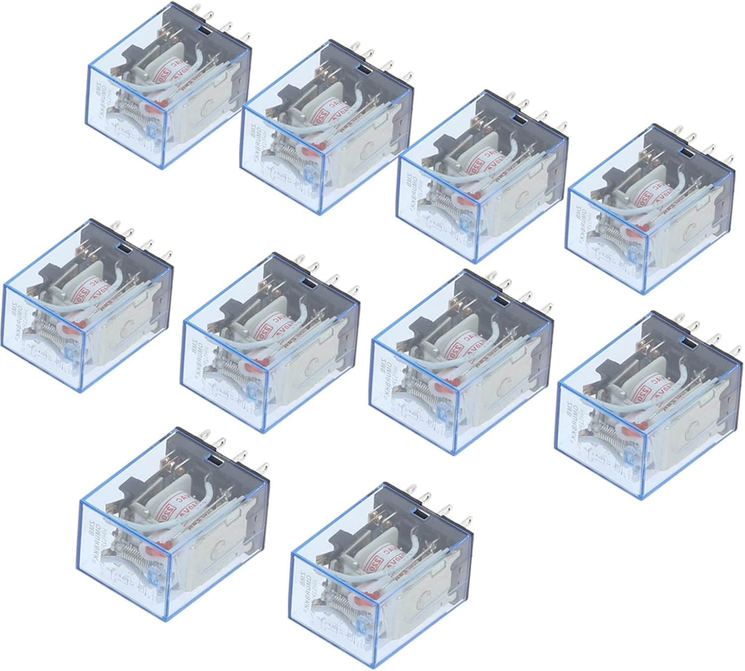 10pcs/Lot Power Relay MY2NJ 12V 24V 36V 110V 220V 380V AC Coil Miniature DPDT 2NO 2NC 8 Pins 5A 240VAC MY2N-J HH52P