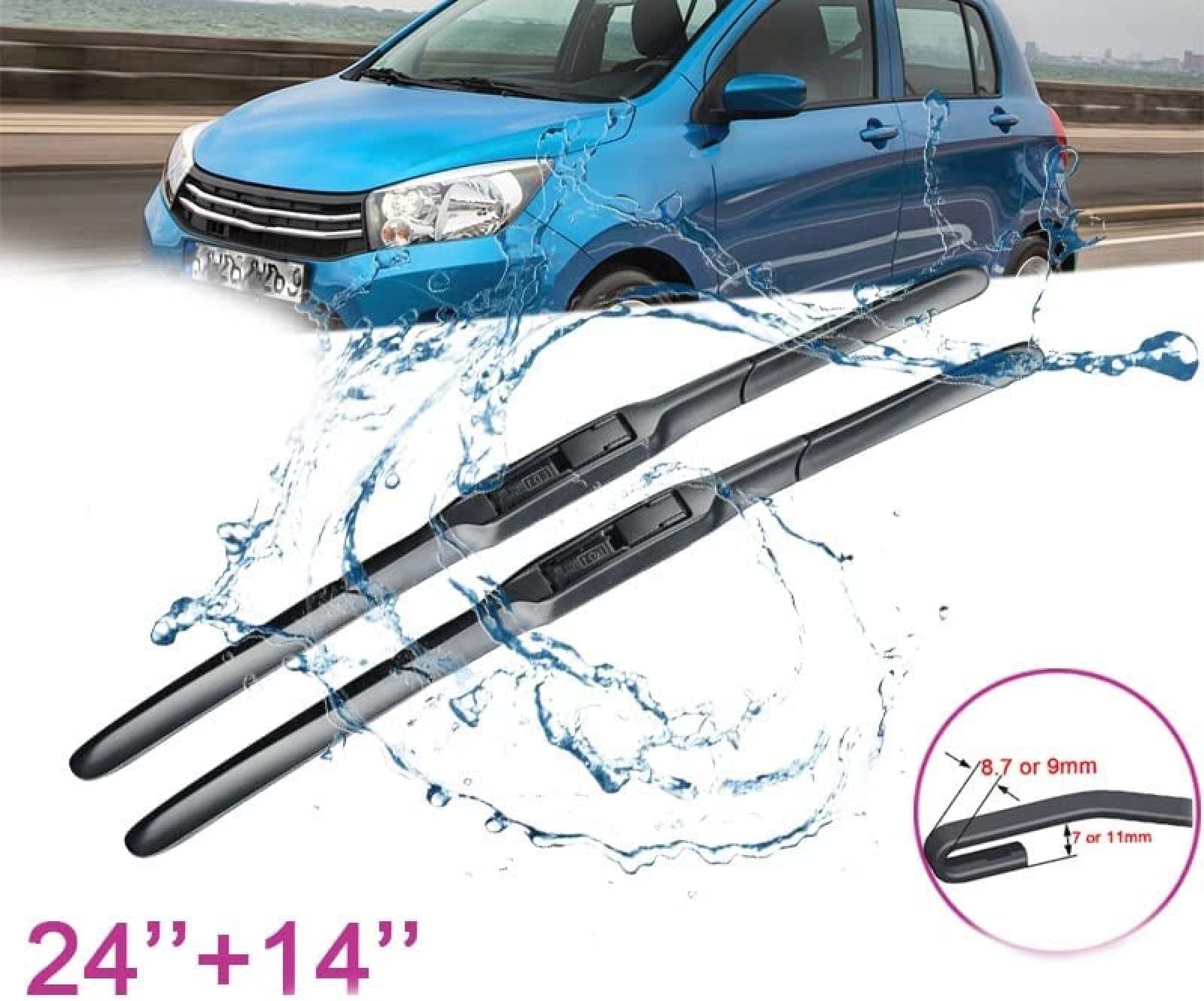 Limpiaparabrisas de Coche para Suzuki para Celerio para Cultus 2014 2015 2016 2017 2018 2019 2020 2021 2022 limpiaparabrisas de Ventana Delantera 24 "+ 14"