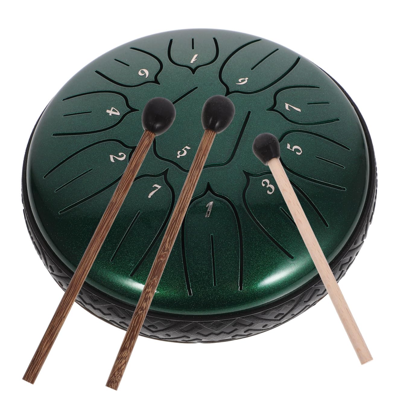 Lingua in Acciaio Note Verde Smeraldo Strumento Musicale Portatile per Principianti Adulti e Percussione per Educazione Musicale e Meditazione