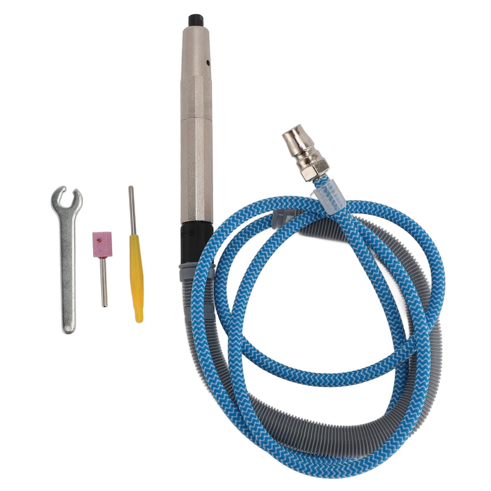 Kit di smerigliatrice a mazza a matita per aria micro pneumatica, penna incisione di scriba pneumatica con M3 Chuck - kit incisore smerigliatrice dieta 65000 giri/min per