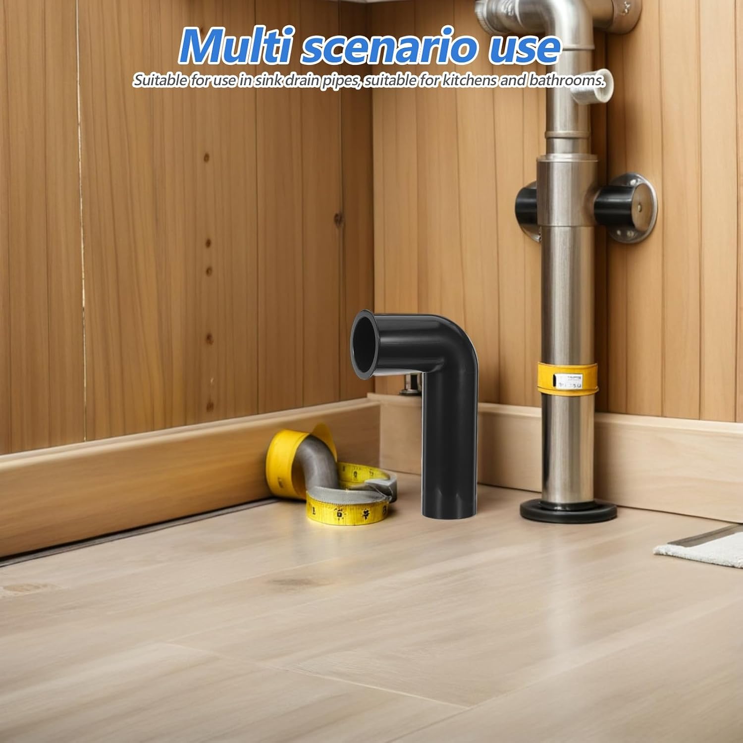 1 Set Garbage Disposal Drain Elbow 1.5'' - Discharge Tube Replacement with Flange, Gasket and Screws - Waste Pipe Adapter for Food Waste Disposers