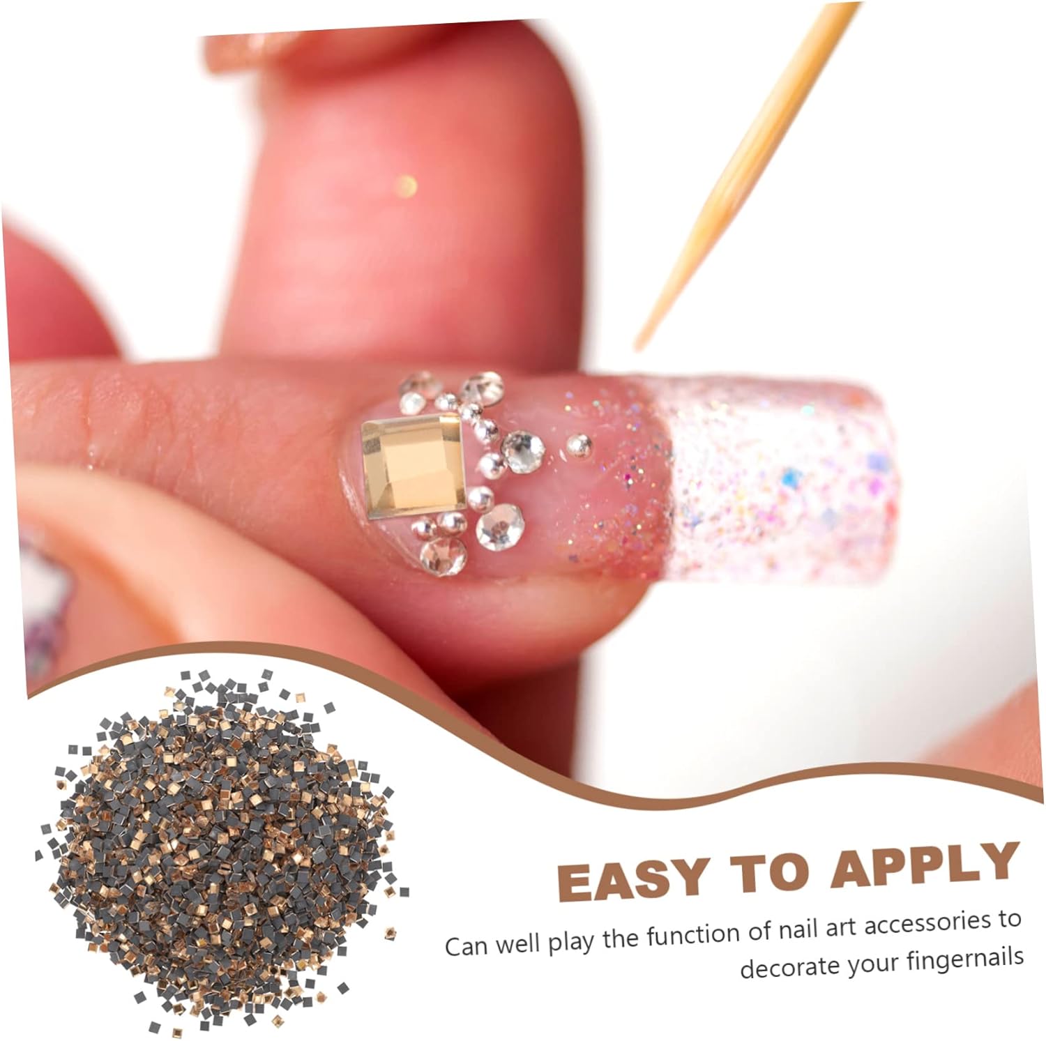 DOITOOL 5000pcs Mini Tiles for Nail Home Decoration Decorative Charms for Fingernail Decor Crafts Making Material