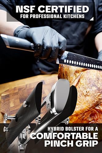 Miniatura 4 de Dalstrong Slicing Knife - 12 inch - Gladiator Series Elite - Granton Edge - Forged High-Carbon German Steel- G10 Handle - Razor Sharp Carving Knife