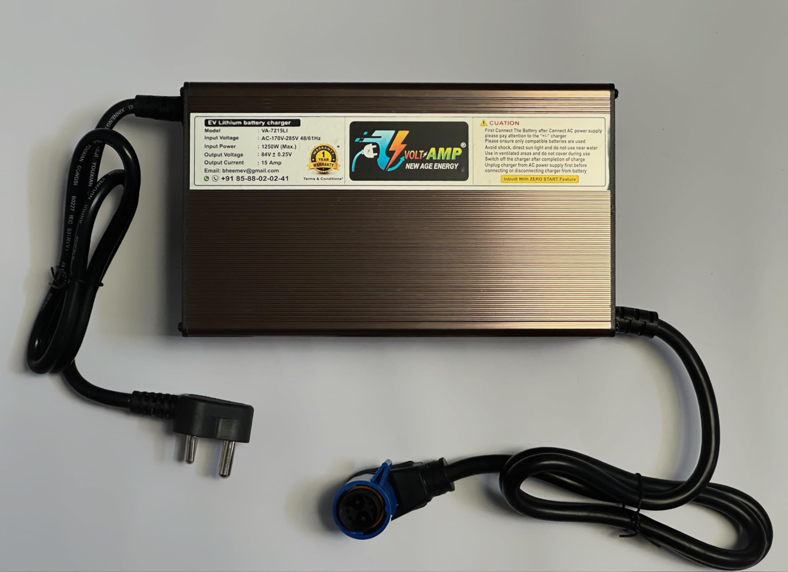 VOLT AMP NEW AGE ENERGY Supercharge 15A SMPS E-Bike Charger (84V Ultra-Fast Charging, Compatible with Okinawa Praise Plus, Chagori Connector)-image-36