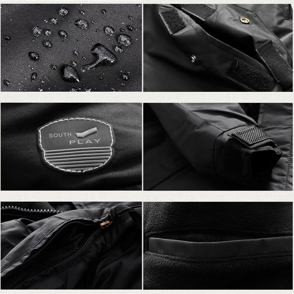 Mens Premium Waterproof Solid Ski Snowboard Board Wear Jacket Jumper Parka Khaki