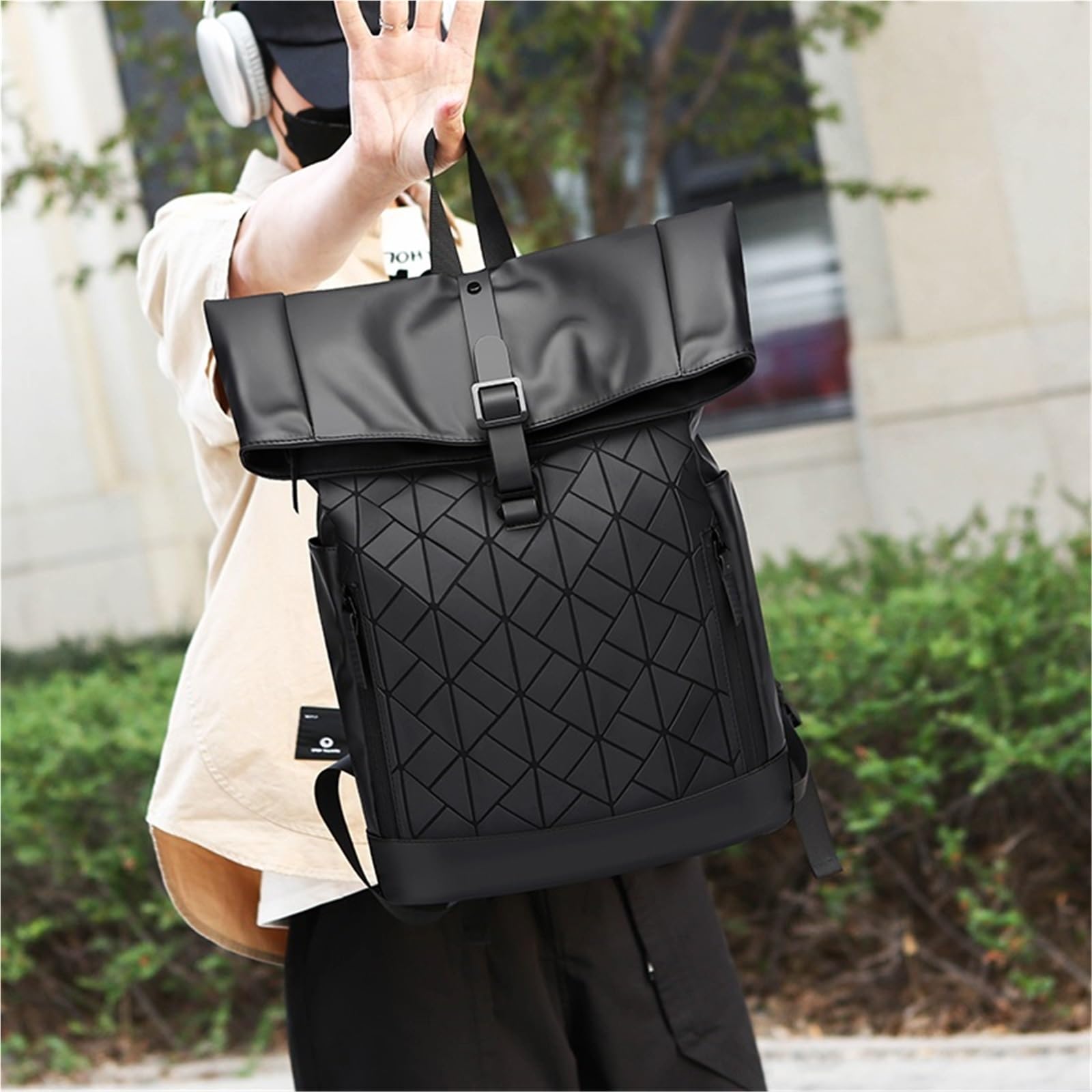 Torba Na Laptopa Dla Mężczyzn, Plecak Turystyczny, Argyle Design O Dużej Pojemności, 15,6 Cala