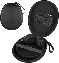 COMECASE Hard Headphone Case for Soundcore Anker/for JBL/for Sony/for BERIBES/for Beats/for Bose/for Apple/for JLab Wireless Bluetooth Headphone, Travel Carrying Bag with Mesh Pocket (Black)