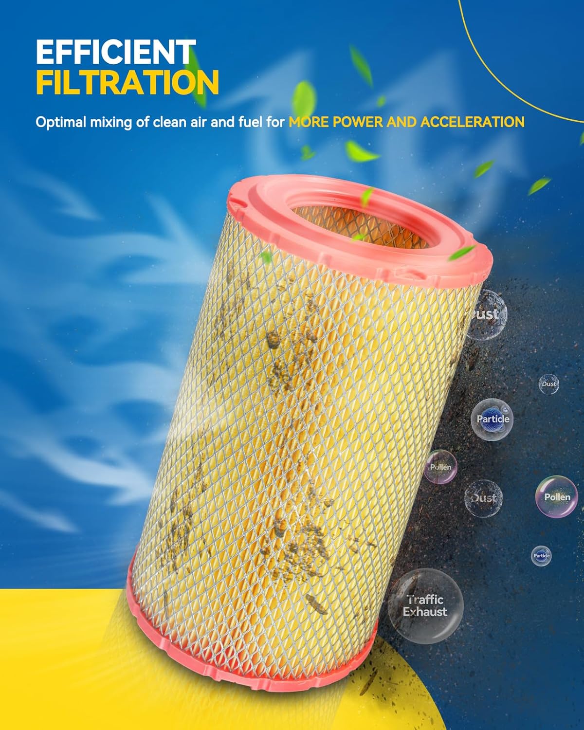 PHILTOP Engine Air Filter, Compatible with CA9269 Chevrolet Express 3500/2500 2001-2016, 1500 2001-2014, 4500 2009-2016, GMC Savana 3500 2001-2016, Savana 1500/2500/4500