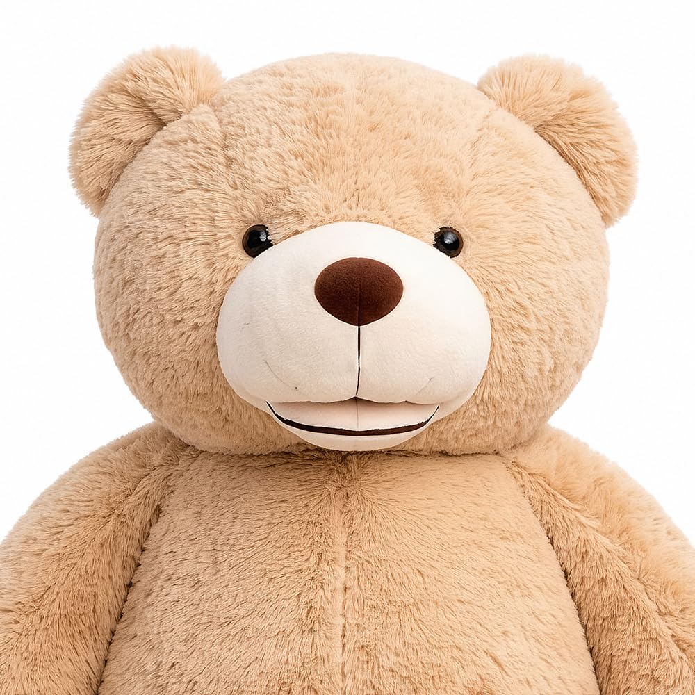 MKS XXL Teddybär 160 cm – weiches Kuscheltier mit Reißverschluss & waschbarem Bezug, großer riesen teddybär als Geschenkidee, Groß XXL für Kinderzimmer & Deko