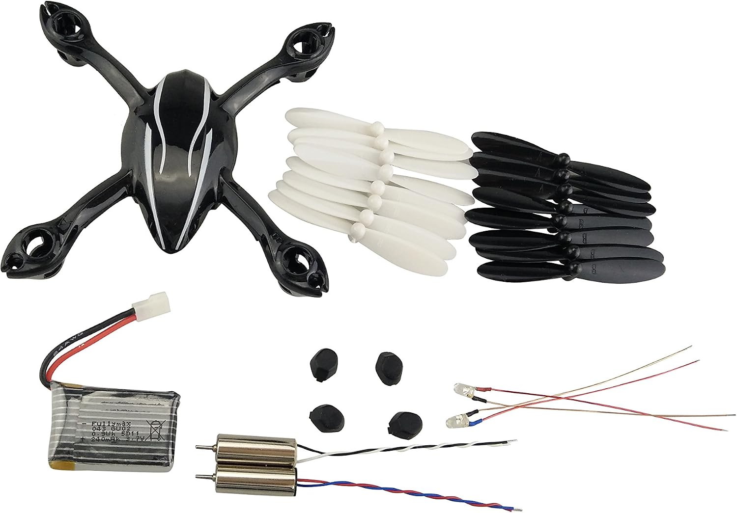 sea jump Quadcopter Crash Pack Electric Machinery Battery Enclosure Propeller mat LED lamp for The Hubsan X4 H107L image 2