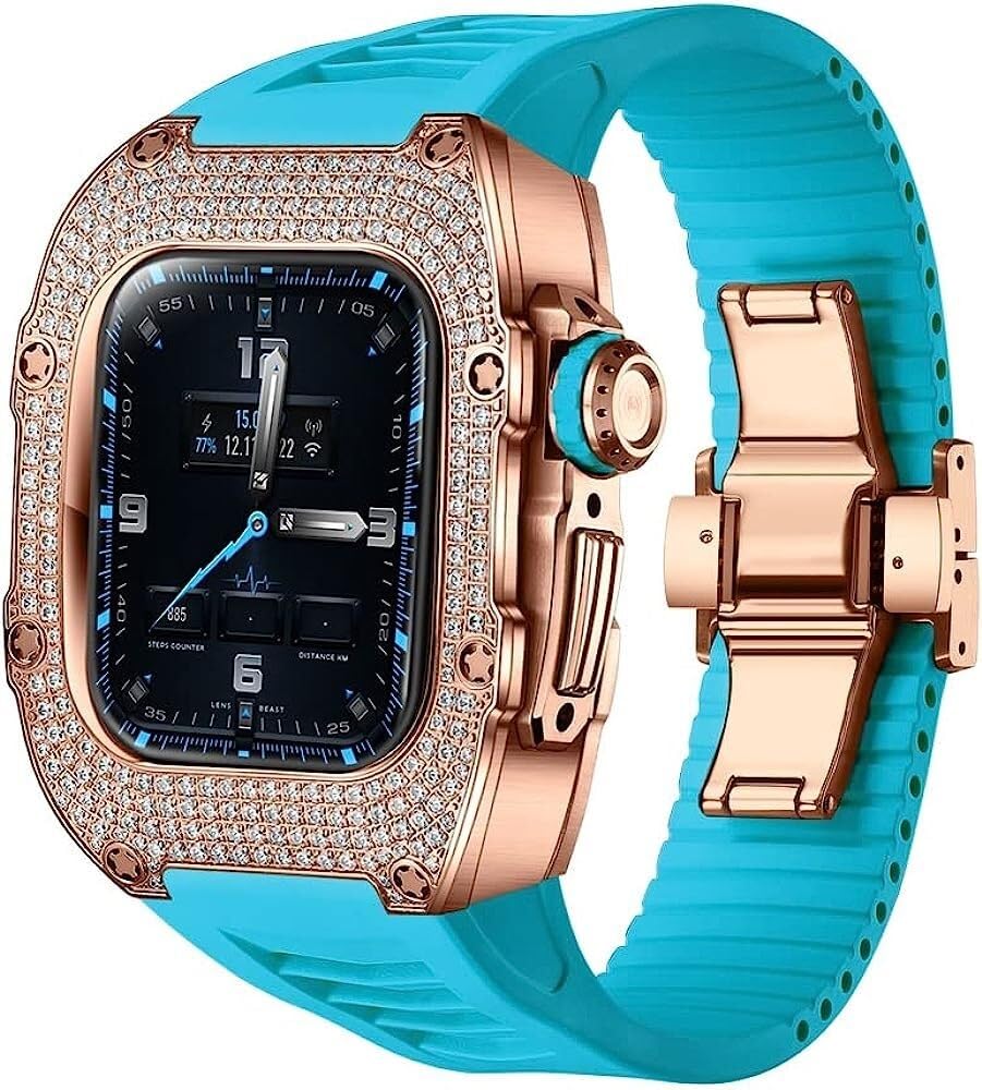 Bracelet caoutchouc Apple Watch boîtier titane iWatch - 8
