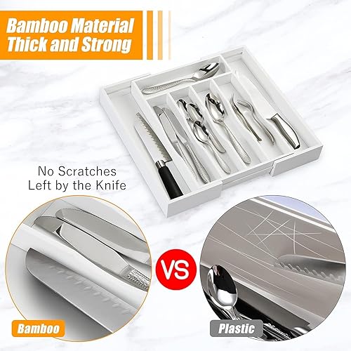 Miniatura 5 de Organizador de Cajón de Cocina para Cubiertos y Almacenamiento Utensilios De Cocina Modernos Soporte Para Cucharas Trastes De Cocina Organizadores