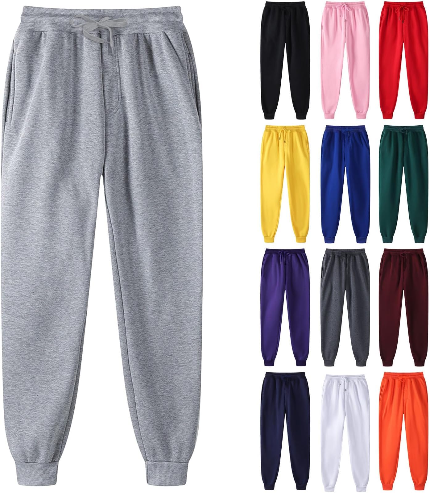 โ Joggers for Women Petite Ladies Sweatpants Casual Jogging Bottoms Pants Athletic Active Sweatpants Running Gym Workout Yoga Drawstring Elastic Waist Lounge Trousers UK Size