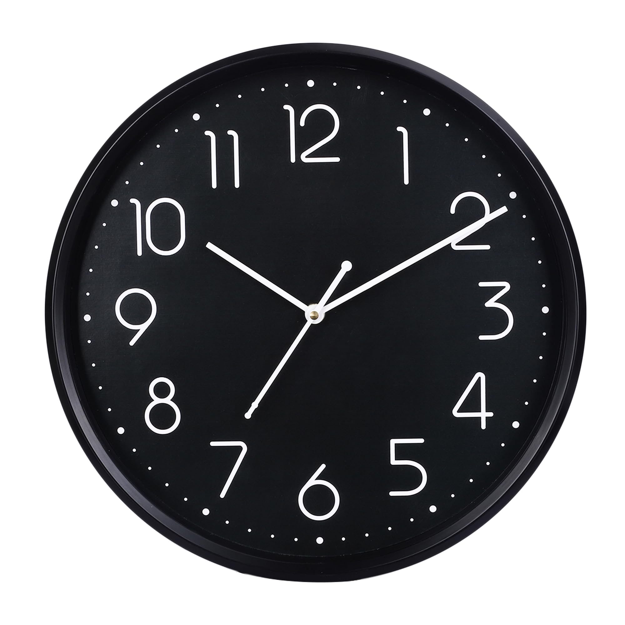 Amazon Brand - Umi 12 Inches Step Movement Quartz Round Designer Plastic Wall Clock for Home Kitchen Bedroom Hall Living Room Office (131_BFF_Black) (B0CK519G53) Amazon Price History, Amazon Price Tracker