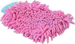 Premium Car Wash Glove, Best Microfiber Cleaning Mitts , Lint Free & Ultra Absorbent use for Cars, Trucks, SUVs, Boats & Motorcycles , Blue and Pink