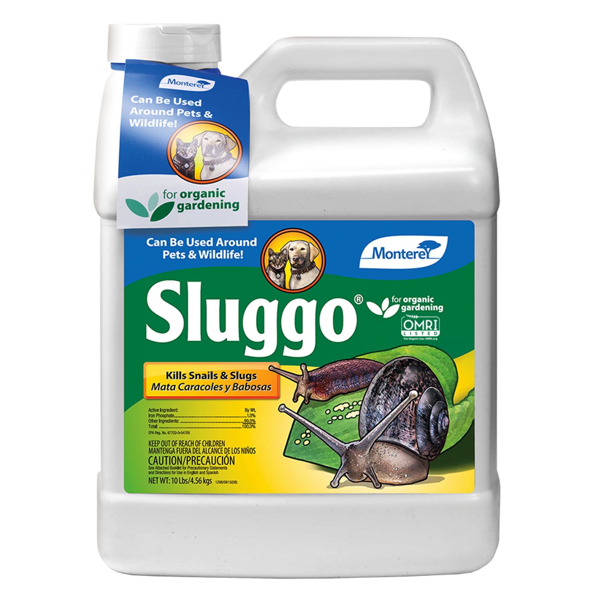 Monterey (LG6555) - Sluggo, Wildlife &amp; Pet Safe Slug &amp; Snail Bait &amp; Killer for Garden or Lawn (10 lb.)