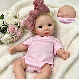 - OtardDolls 10 Inch Silicone Baby Doll Full Body Soft Silicone Reborn Baby Mini Silicone Baby Dolls Reborn Baby Dolls Handmade Real Babies Dolls Set