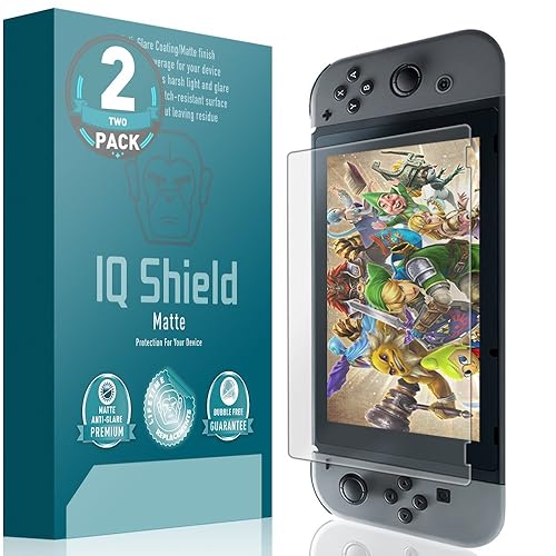 IQShield Matte Screen Protector Compatible with Nintendo Switch (2-Pack) Anti-Glare Anti-Bubble TPU Film video game