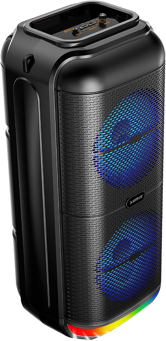 Sunix 1800 Mah 6.5x2 Led Light Bluetooth Speaker BTS-95 with Microphone