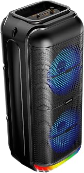 Sunix 1800 Mah 6.5x2 Led Light Bluetooth Speaker BTS-95 with Microphone