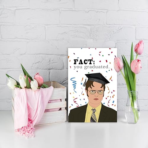 Miniatura 5 de Divertida tarjeta de graduación de regalo para él y ella, divertida tarjeta de graduación de la oficina de Dwight, The Office Fact You Graduated