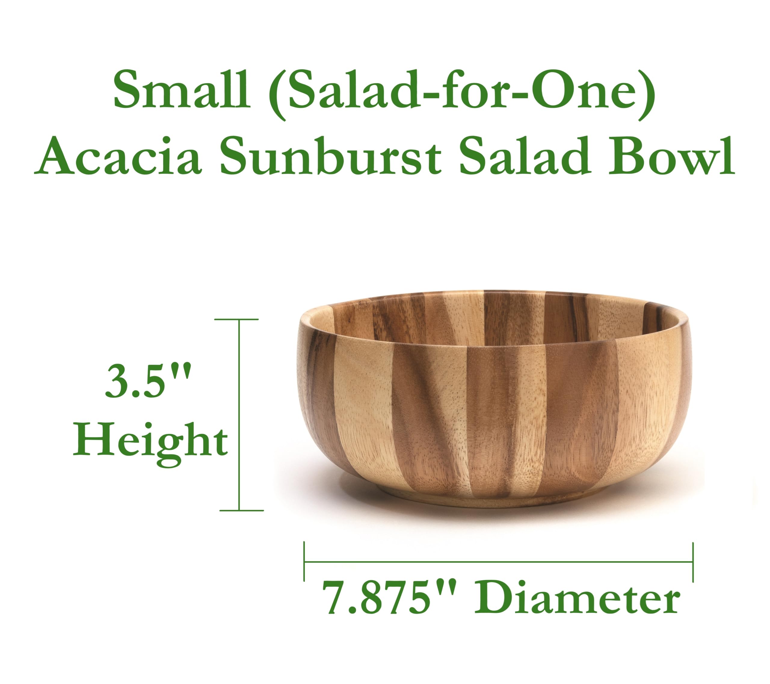 1268 Acacia Sunburst - Cuenco para servir, ensalada para uno, 7.88 pulgadas, cuenco individual 2