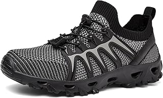 Alibress Men Women Water Sports Shoes Slip-on Quick Dry Aqua Swim Shoes for Pool Beach Surf Walking Water Park Grey Black