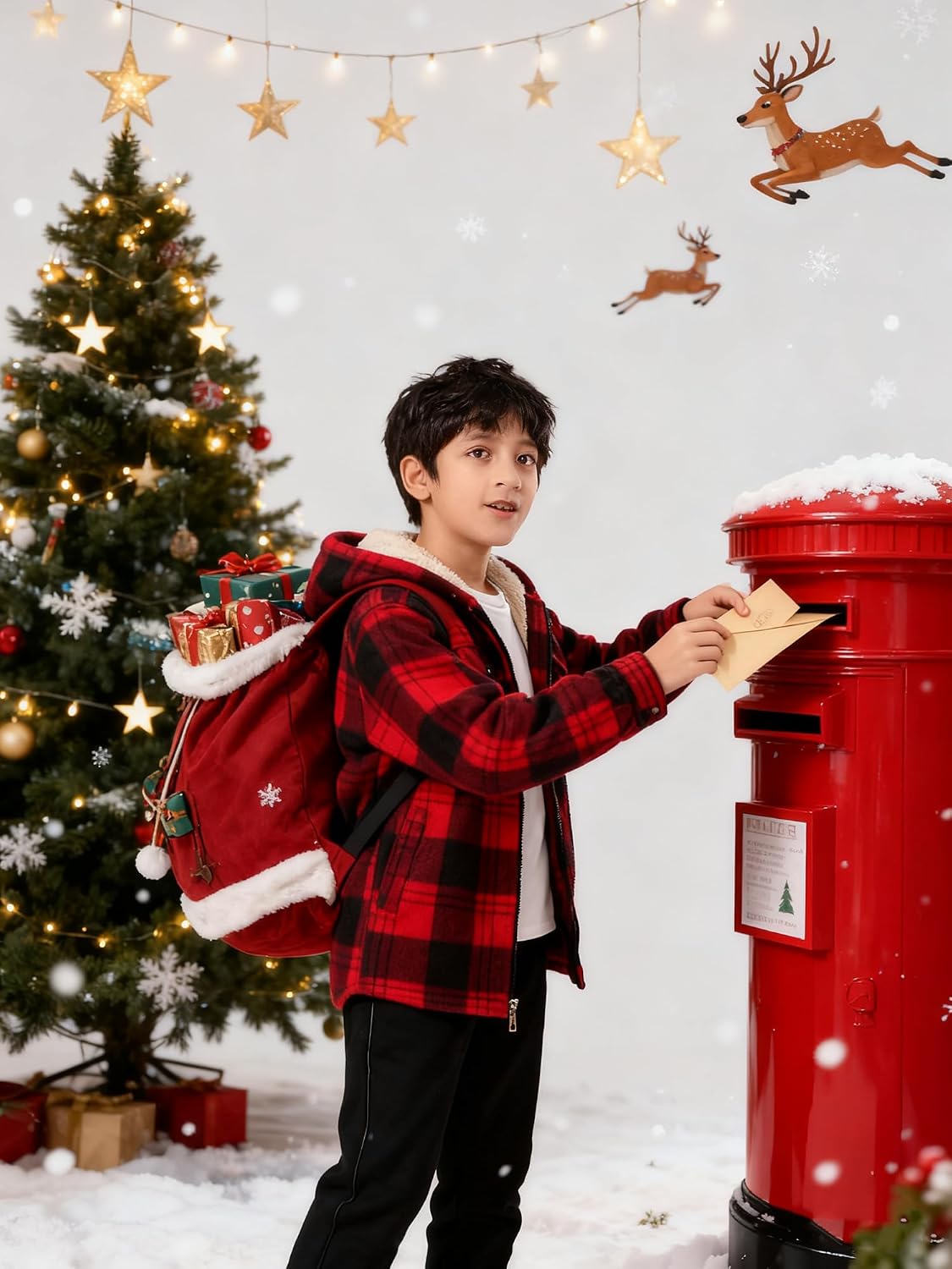 Boys Fleece Jacket with Hood Unisex Child Sherpa Lined Zip Up Warm Coat Hooded Sweatshirt Outerwear