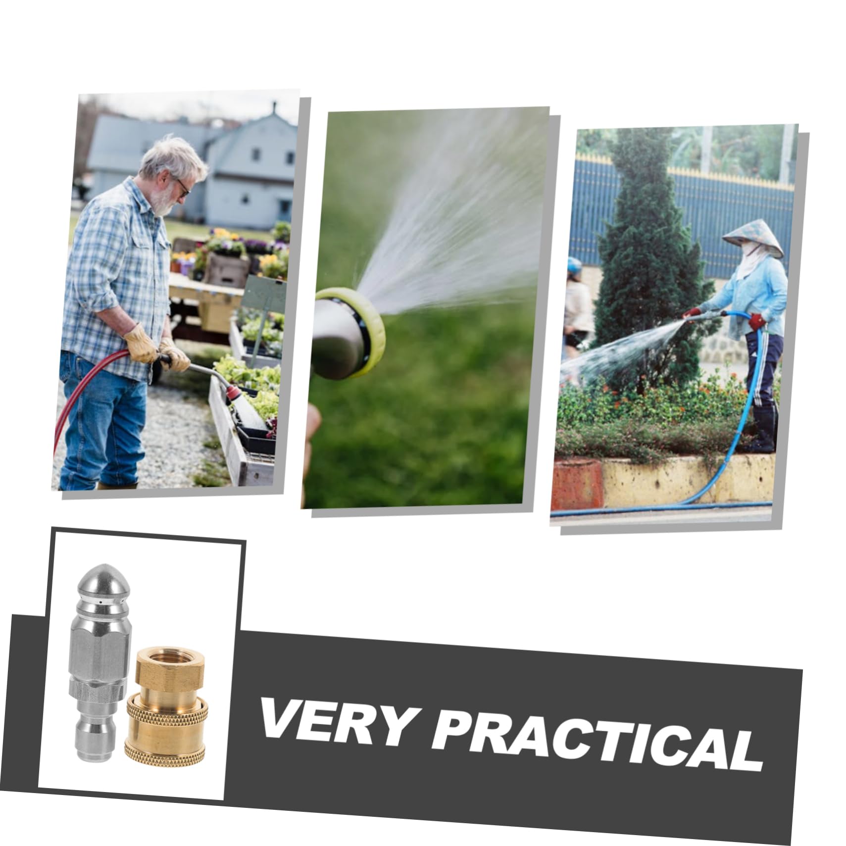 Sosoport 4sätze Hochdruck-gartenschlauch-spritzpistole Verstellbare Düse Für Gartenbewässerung Langlebig Und Ergonomisch Für Autowäsche Und Reinigung Von Bürgersteigen Teiliges