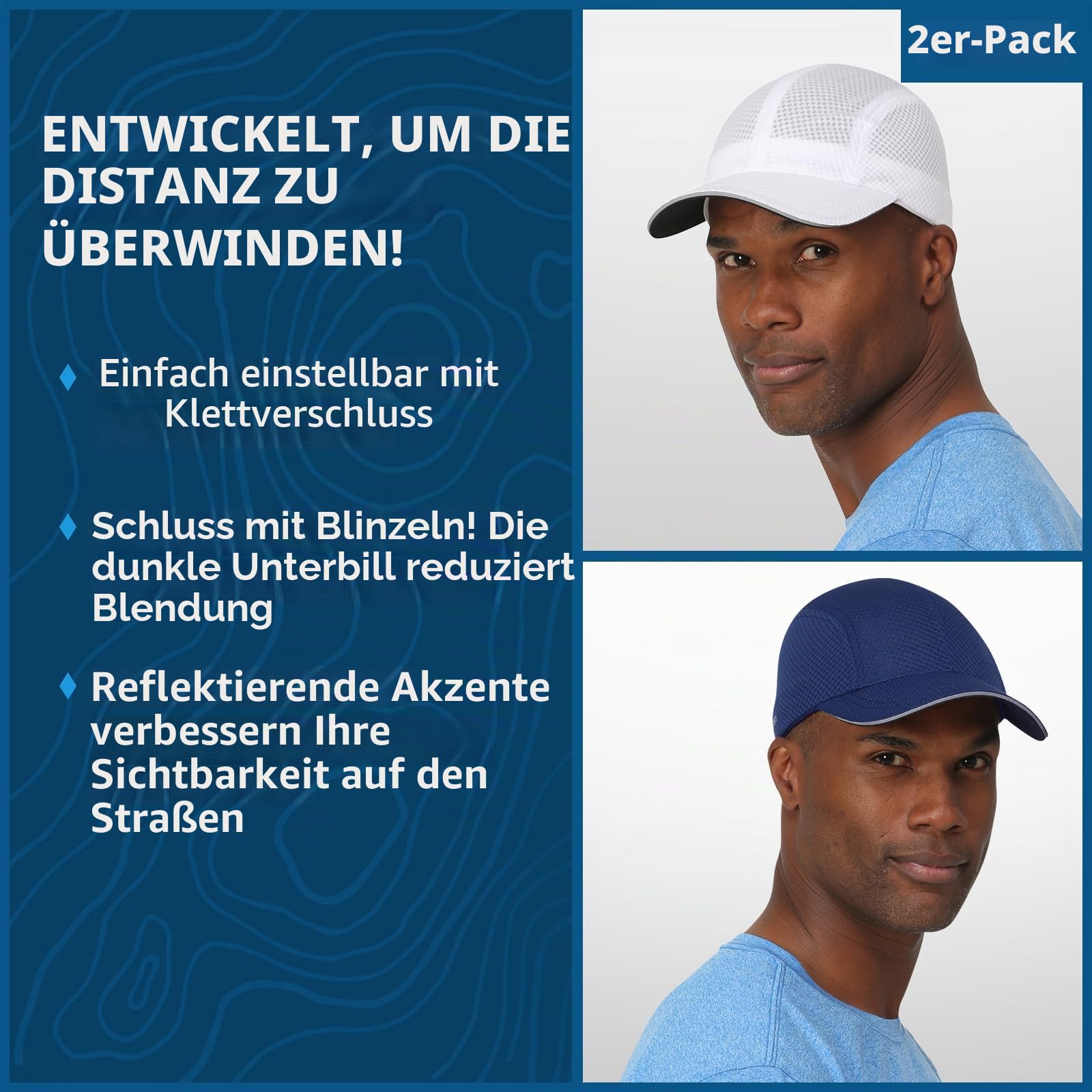 TrailHeads Race Day Performance Laufkappe – Leichte, Schnell Trocknende Cap für Herren – Laufmütze