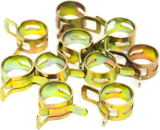 02-040 Hose Clamps Compatible With Or-gon Part Replace 1/4 ", 3/16" Fuel Lines- ID:0.45 '' (10 Pack)