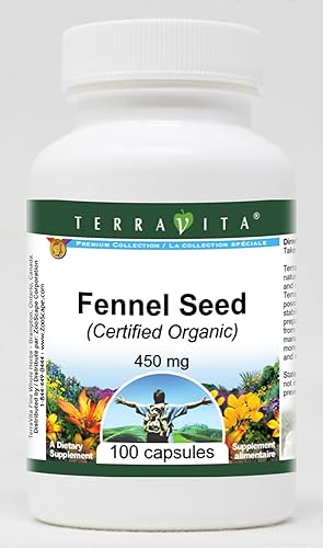 Miniatura 1 de Semilla de hinojo (Certificado Orgánico) - 450 mg (100 Cápsulas, ZIN 517667)