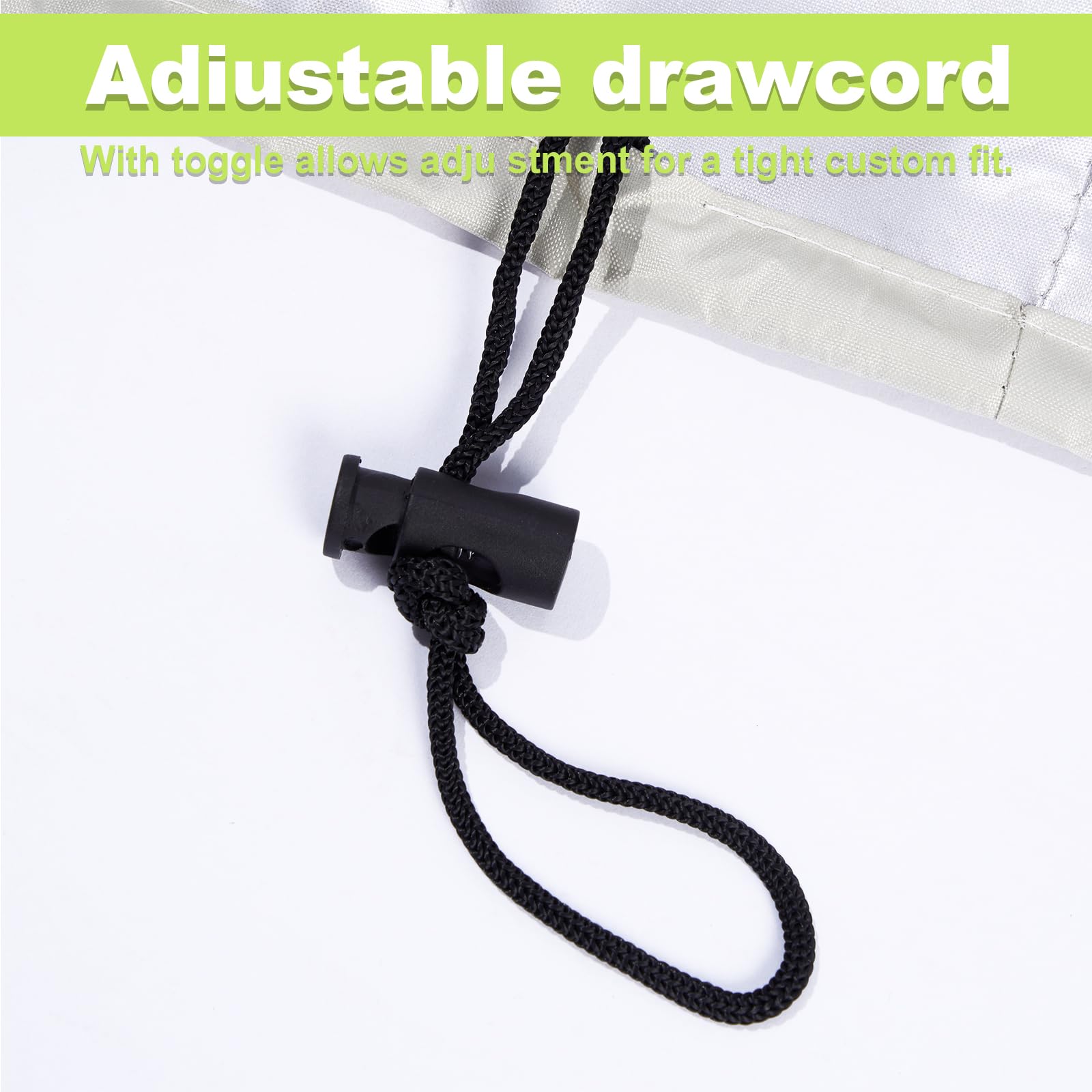 Funda para Sillas Apiladas Impermeable Fundas Sillas Terraza Exterior con Cordón,210D Oxford Protectora Sillas de Jardin,64x64x120/70CM (Beige) - 4