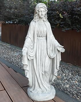 G-LEAF 30 Inch Virgin Mary Statue, Blessed Mother Figurine, Catholic Religious Decor for Home Indoor Outdoor, Magnesium Oxide Garden Statue for Prayer, Memorial, House Blessing