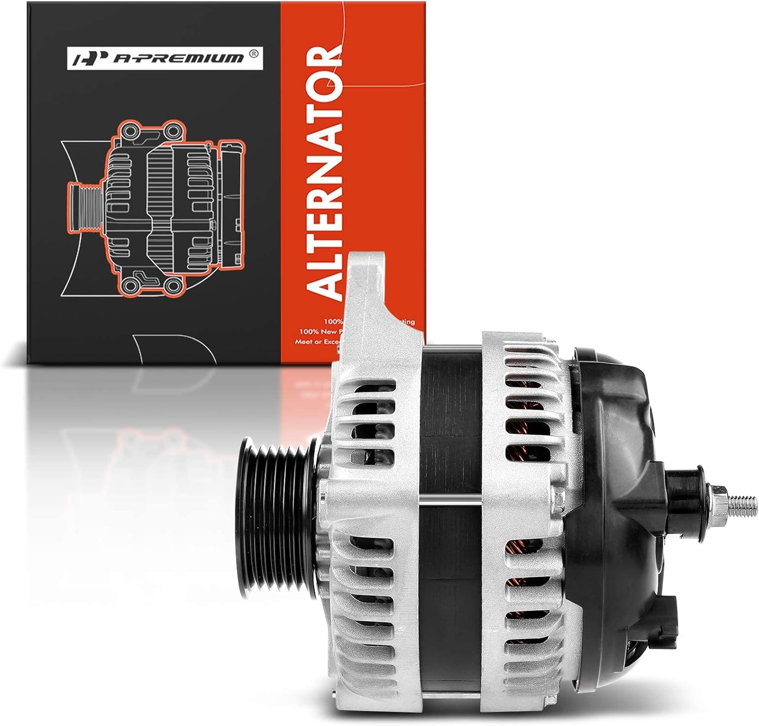 A-Premium Alternator Compatible with Dodge Avenger 2008-2010 & Chrysler Sebring 2007-2010, 3.5L, 140A 12V 6-Groove Pulley Clockwise