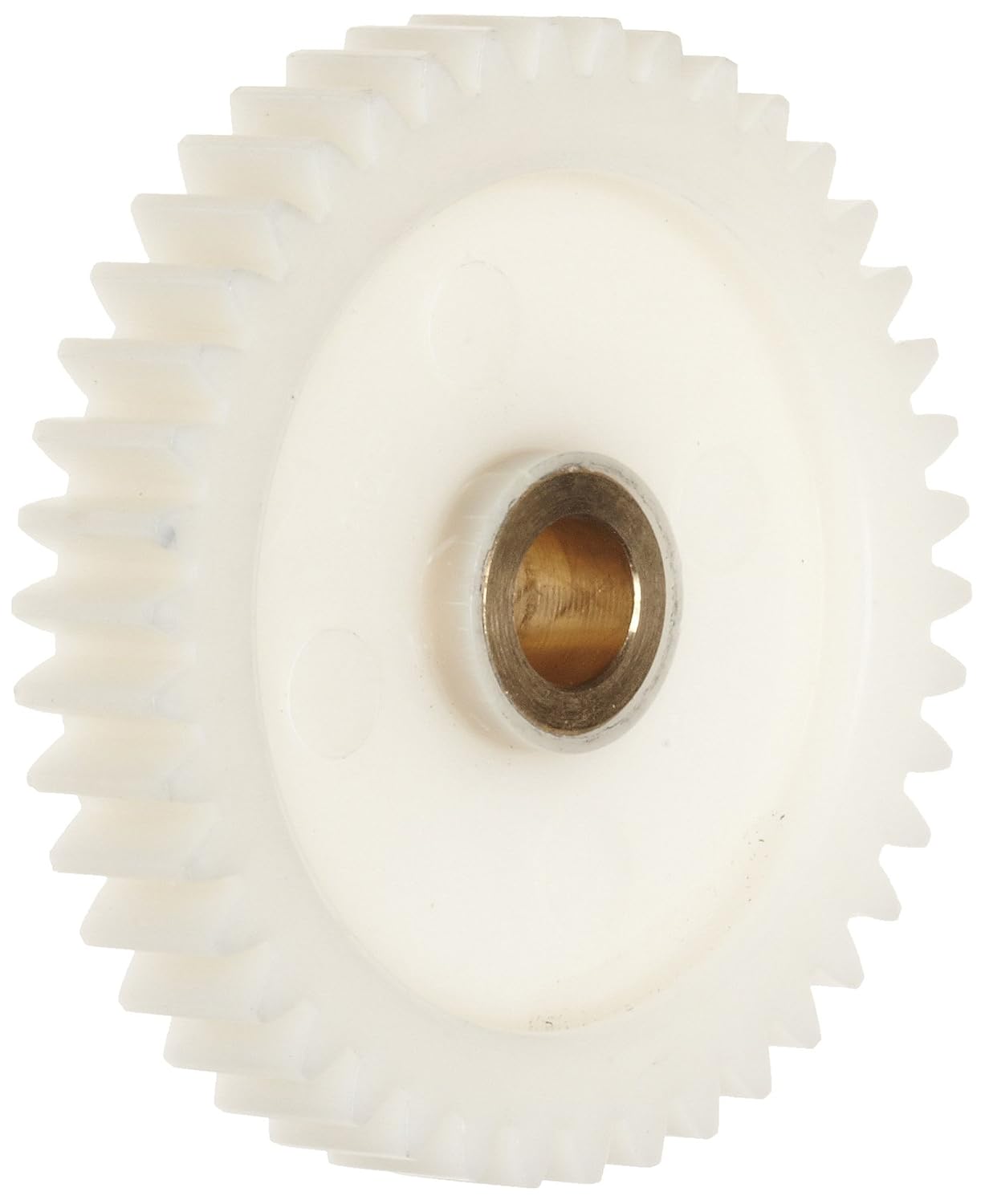 Spur Gear, 20 Degree Pressure Angle, Polyoxymethylene, Inch, 20 Pitch, 1.250" Pitch Diameter, 3/8" Bore, 1.250" OD, 3/8" Face Width, 25 Teeth