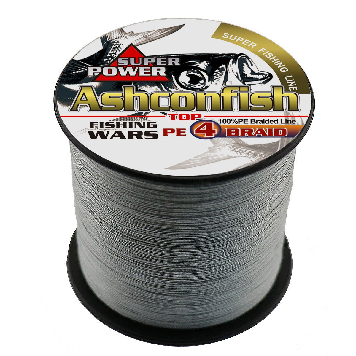 Ashconfish Super Strong Braided Fishing Line-4 Strands Fishing Wire 500M/546Yards Fishing String 35LB-Abrasion Resistant Incredible Superline Zero Stretch Small Diameter -Gray โ image 1