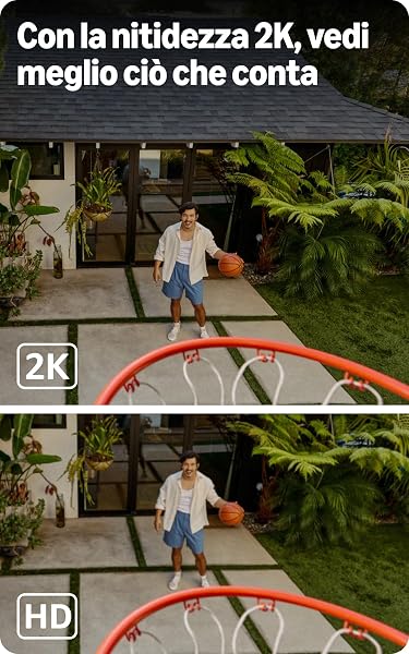 Blink Blink Outdoor Camera 2K+ (newest gen) — Wireless smart security camera, 2K video resolution, enhanced audio, up to two-year battery. Sync Module Core included — 4 camera system, Black in use