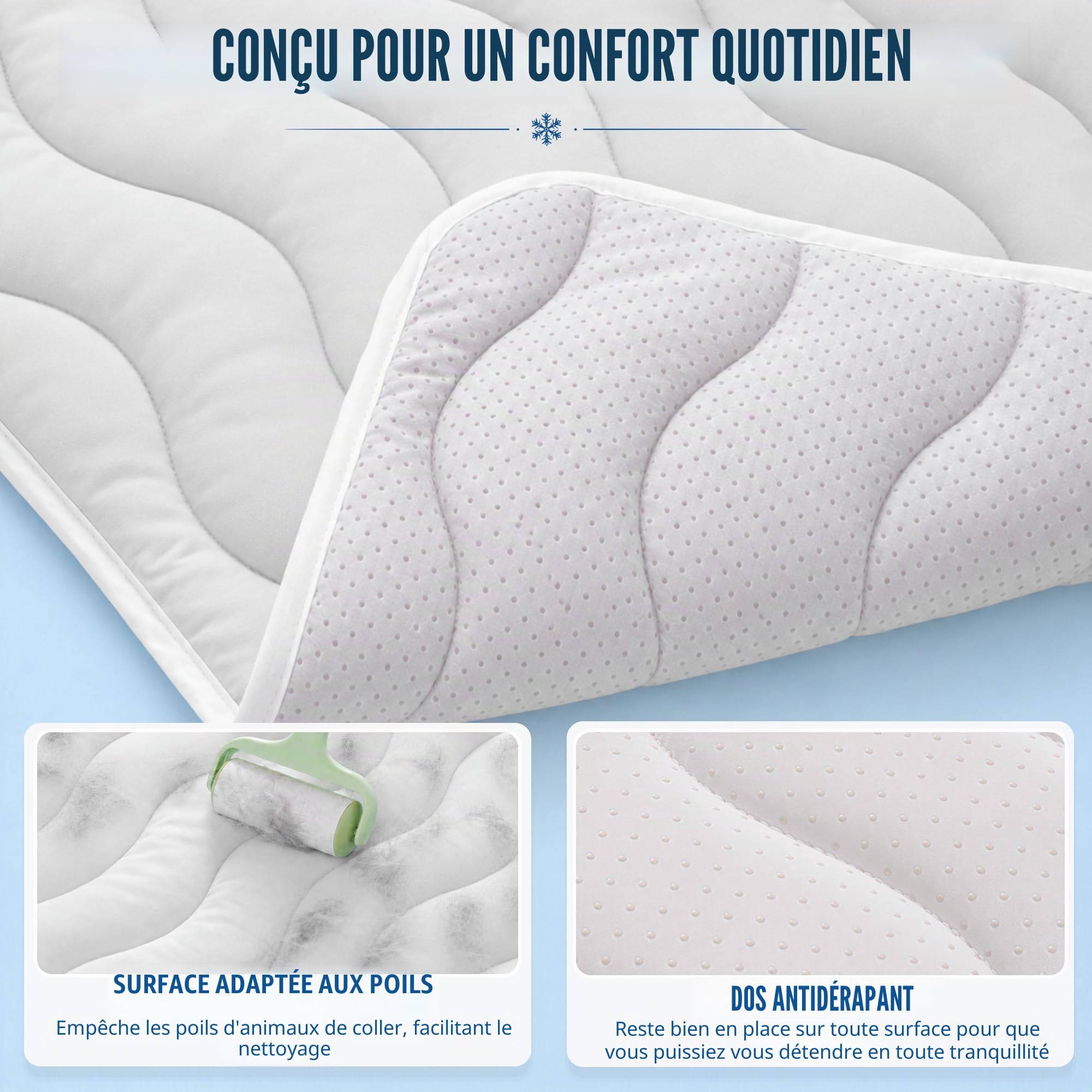 Angelpet Tapis Rafraîchissant Chien 100x70cm, Q-Max >0,56, Tapis sans Gel pour Grands Chiens & Chats avec Tissu Frais au Toucher, Antidérapant, Respirant & Lavable, pour Cage, Sol & Voiture, Gris