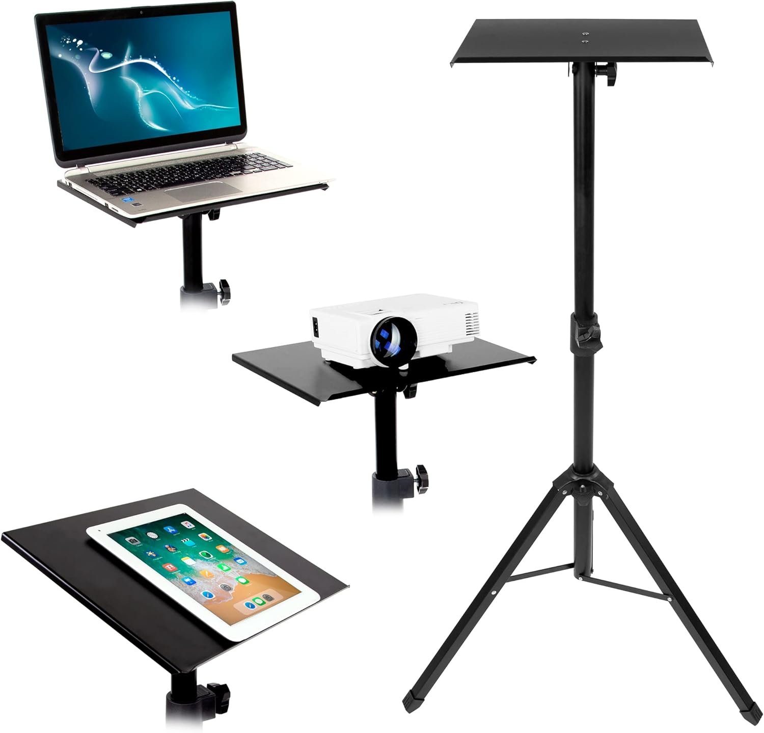MountIt! Tripod Projector Stand Laptop Stand Tripod Tall Projector Stand for Indoor or