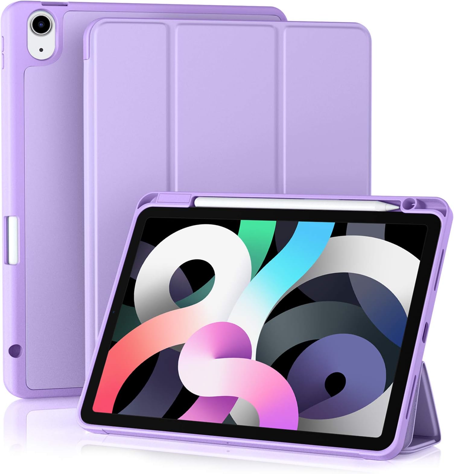 Upeak Compatible with iPad Air 6th Gen 11 Inch M2 2024, Trifold Stand Case for iPad Air 5th/4th Gen 2022/2020 10.9 Inch with Pencil Holder [Auto Wake/Sleep]