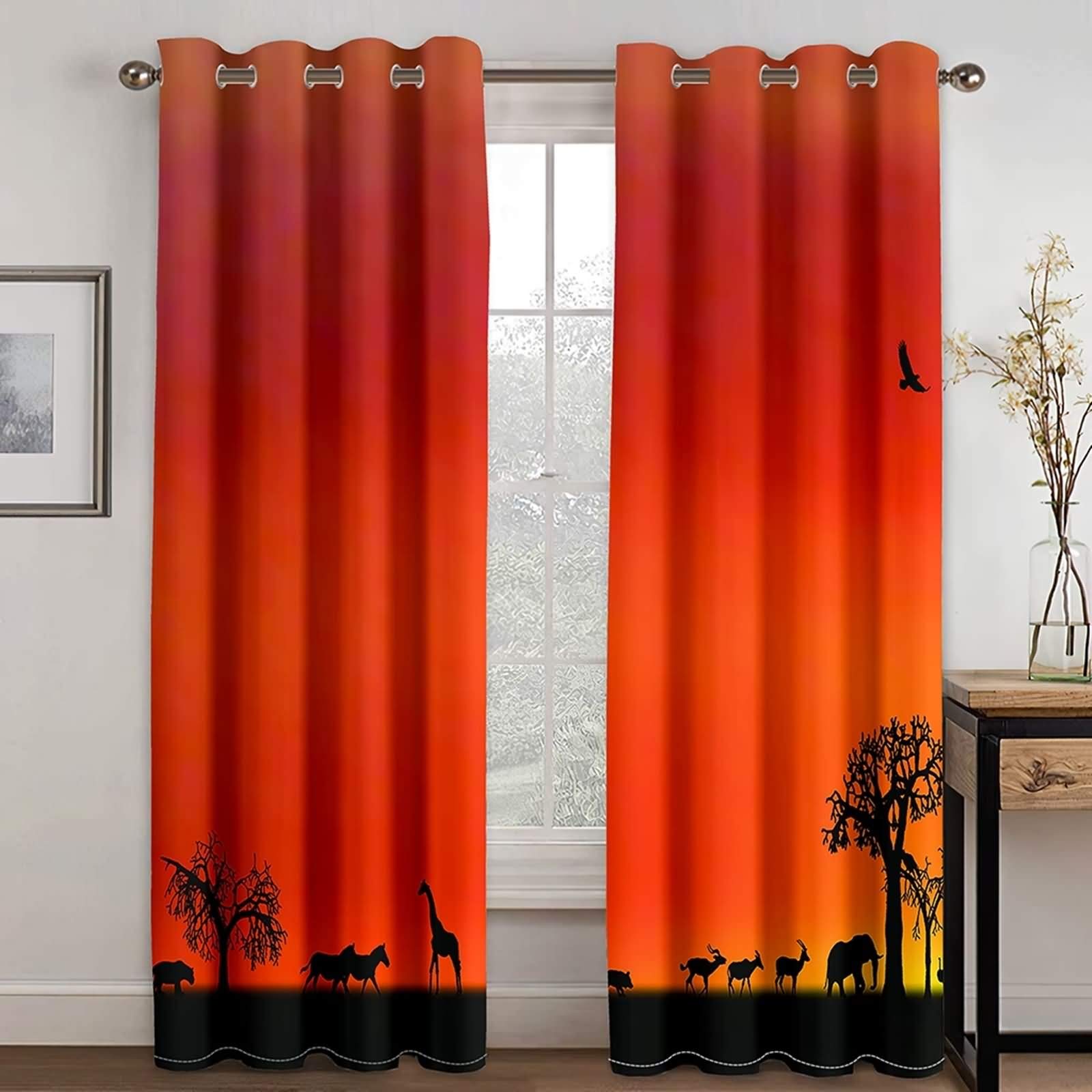 Rideaux occultants occultation totale et isolation thermique motif animaux